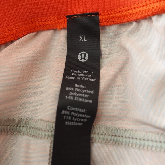 Lululemon Men's T.H.E. Short Linerless 7" Inseam Classic Stretch Orange Coral - Picture 15 of 16